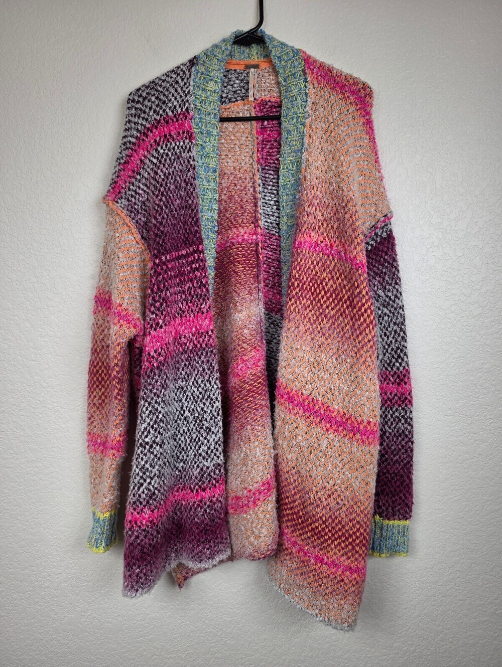 Free People Colorblock Knit Cardigan XS